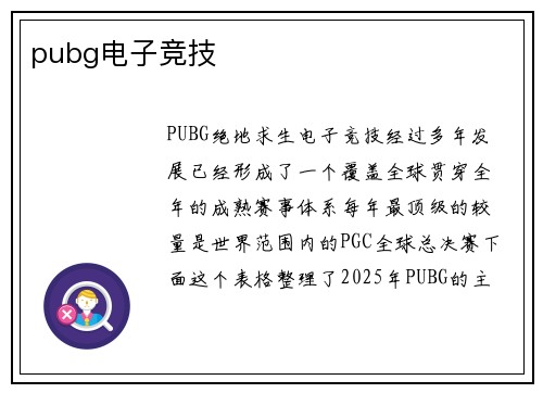 pubg电子竞技